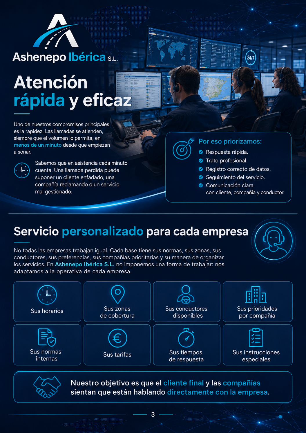 Gestión rápida de servicios de asistencia
